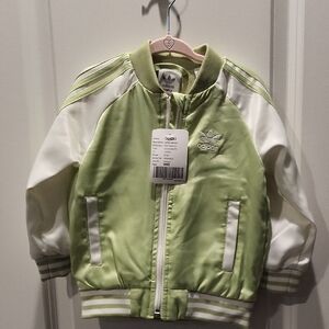Adidas Originals Baby 9-12M Track Jacket With Pink Flower Detail